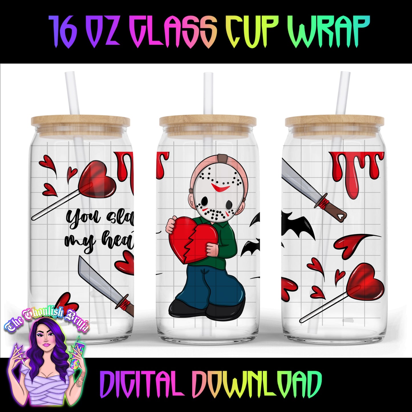 Horror Guys Vday PM Mashup Cup Wraps 16oz