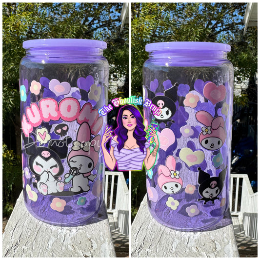 Kuromi Glass Tumbler