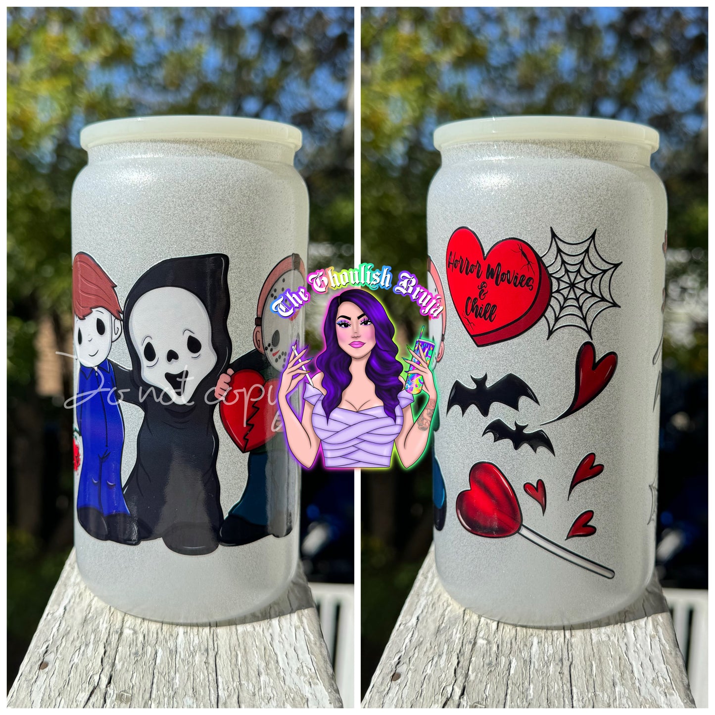 Horror Friends Glass Tumbler