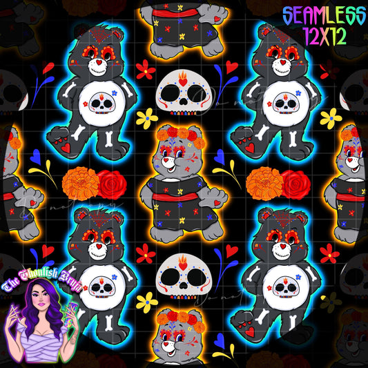 Dia De Los Muertos Bears Seamless