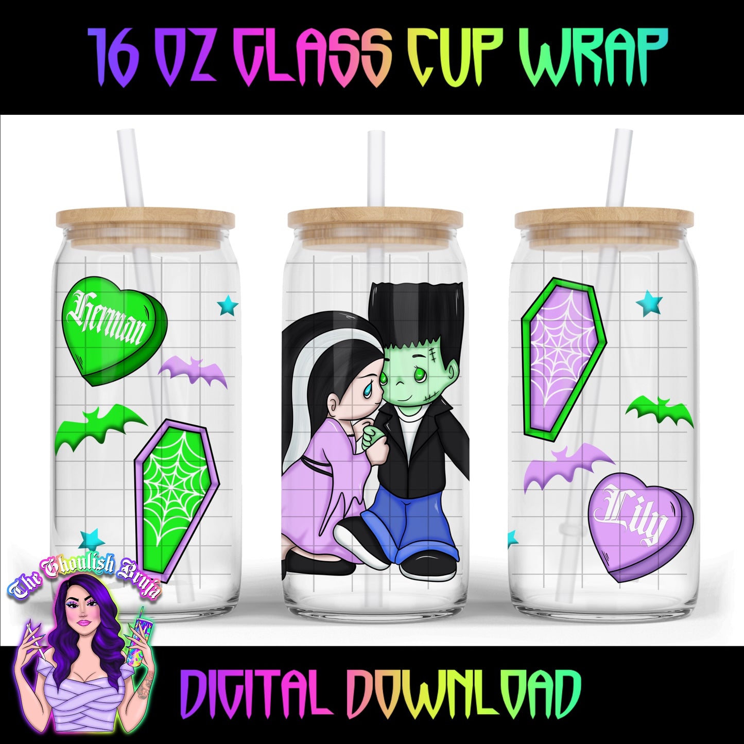 Goth Vday PM Mashup Cup Wraps 16oz