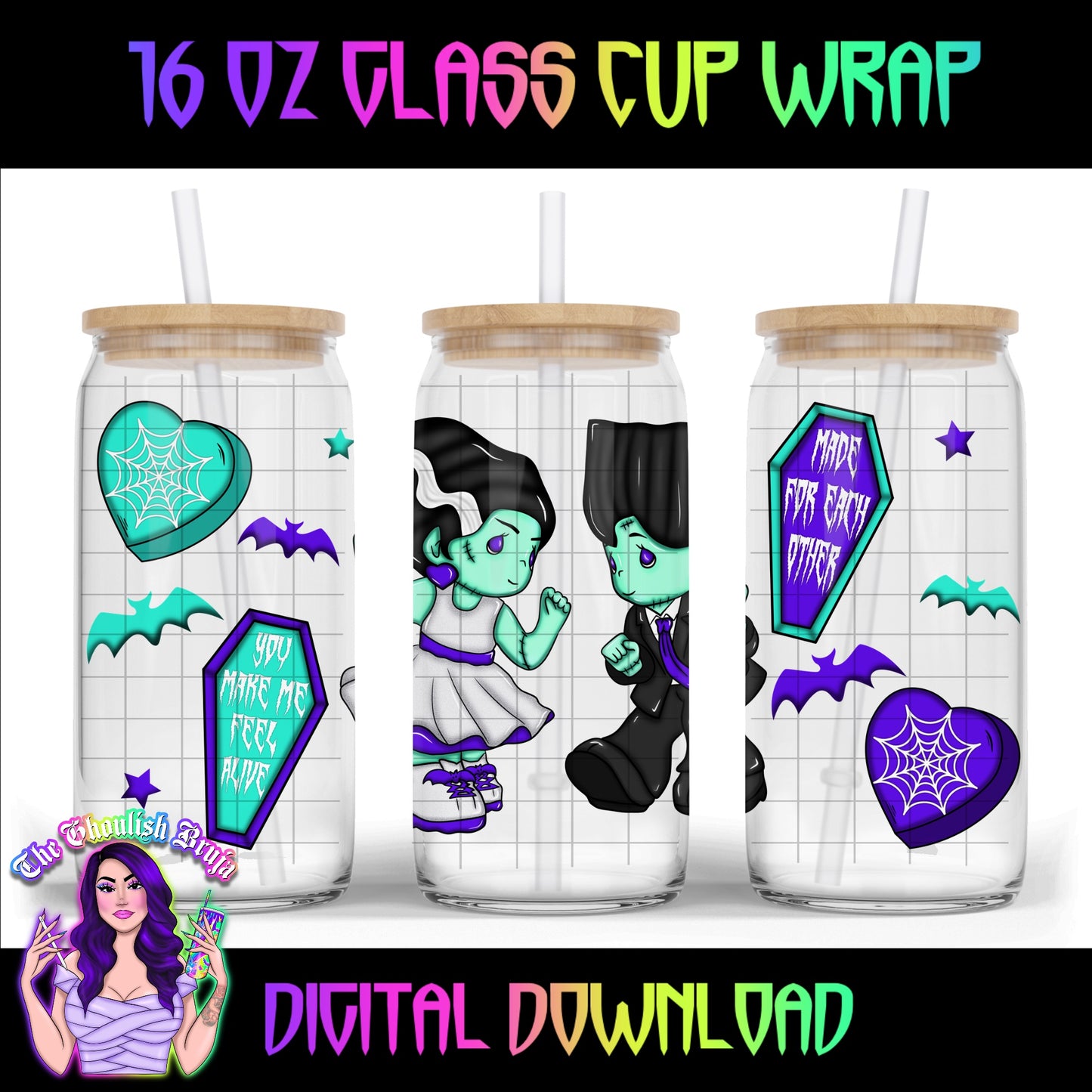 Goth Vday PM Mashup Cup Wraps 16oz