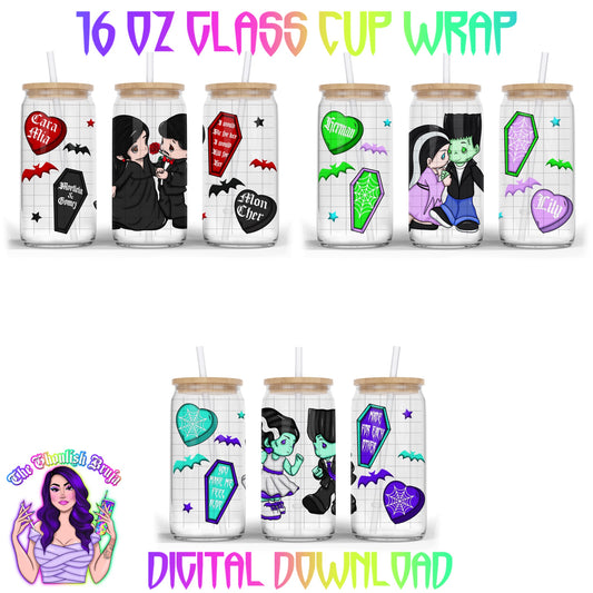 Goth Vday PM Mashup Cup Wraps 16oz